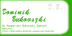 dominik bukovszki business card